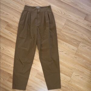 Doen Brown Pleated Pants Trousers Size 4 Poetcore Preppy Classic High Rise